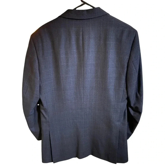 Harrod's by Chester Barrie Men's Wool Sports Coat Blazer Blue Size 40R - Picture 4 of 11